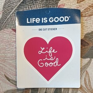 HOME: LIFE IS GOOD HEART STICKER
